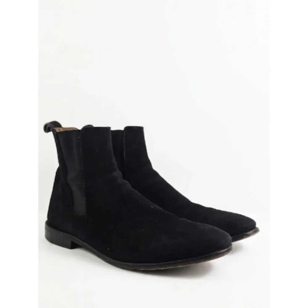 Oro The Classic Black Suede Chelsea Men's Boots Size 13.